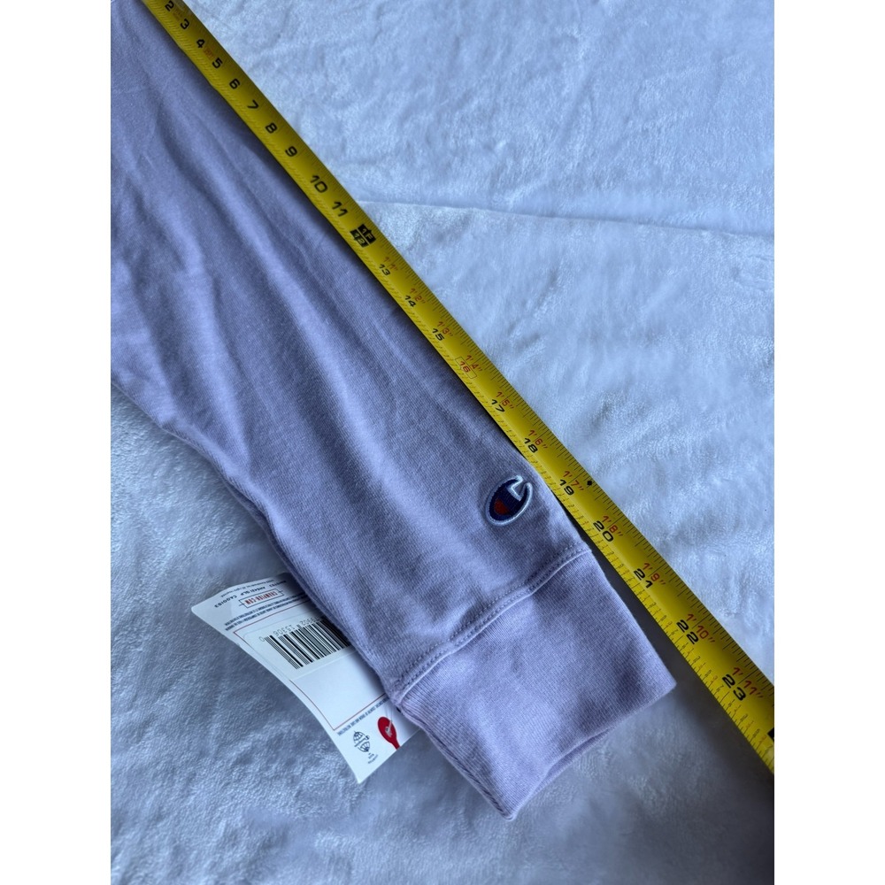 Champion Hoodie Pastel Purple Women M Rainbow Script Logo Y2K Casual Athleisure - Picture 7 of 13